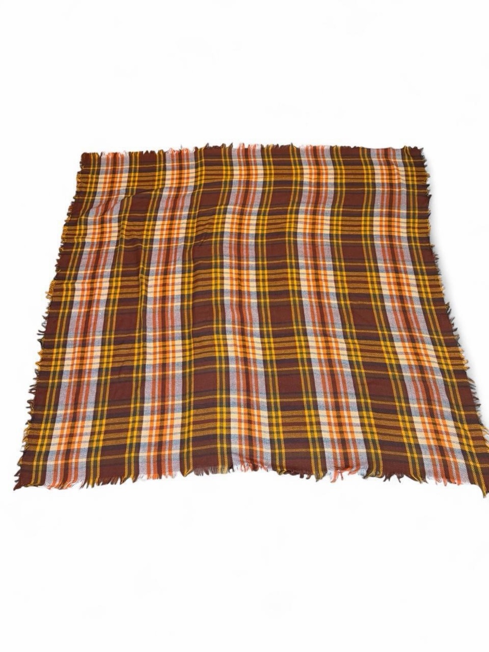 Plaid Fall Colors Cozy Shawl Wrap